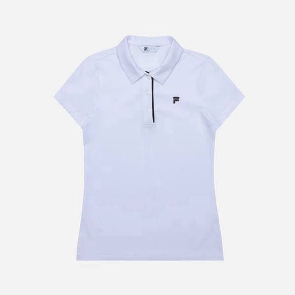 Fila Golf Basic Women's Polo Shirts - White,NZ 521-50317